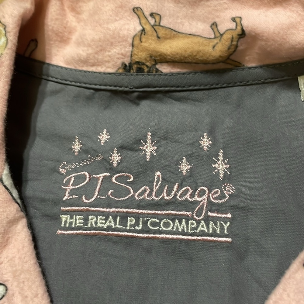 VGUC PJ Salvage Multi-breed Dogs Pink Flannel PJ Set Size XL Golden Frenchie - Picture 5 of 9